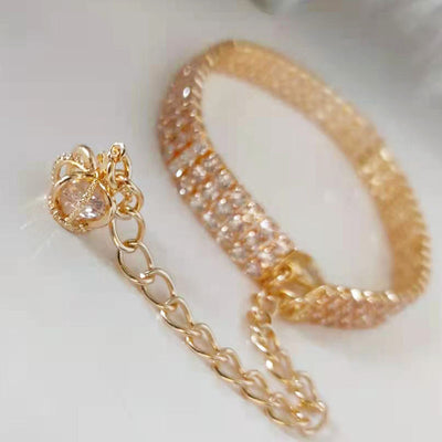 Collar de Cadena Dorada para Mascotas con Diamantes Resistente al Desteñimiento - Image 11