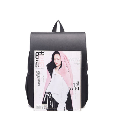 Mochila Unisex de Color Sólido Versátil - Image 7