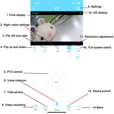Cámara de Vigilancia WiFi 1080P con Visión Nocturna y Control Remoto - Image 15
