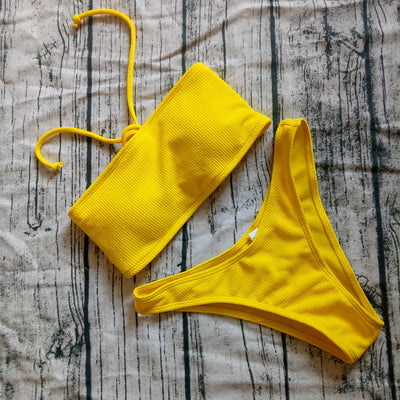 Traje de baño dividido estampado leopardo para mujer - Image 2