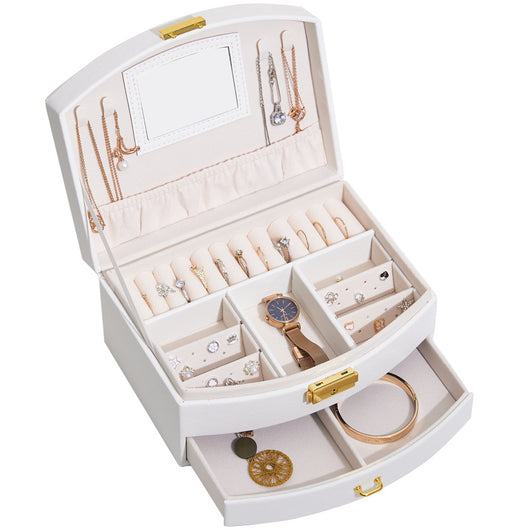 Caja de Joyas de Lujo Multicapa con Cerradura y Cajones - Image 9