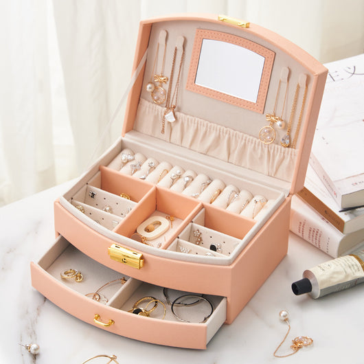 Caja de Joyas de Lujo Multicapa con Cerradura y Cajones - Image 7