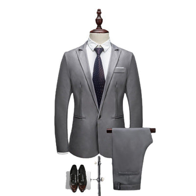 Traje Ejecutivo Coreano Slim Fit Dos Piezas para Hombre - Image 4