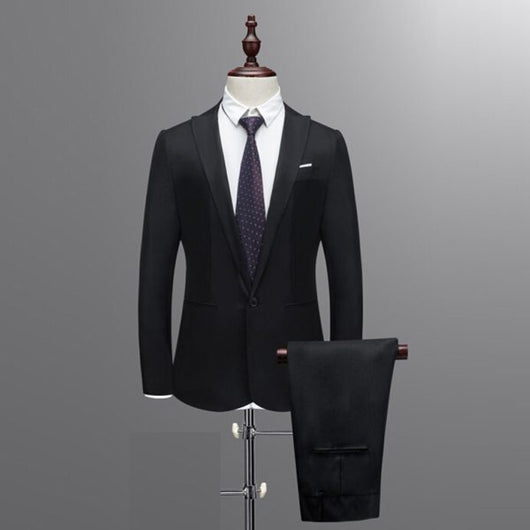 Traje Ejecutivo Coreano Slim Fit Dos Piezas para Hombre - Image 7