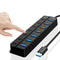 Hub USB 3.0 de 7 Puertos de Alta Velocidad