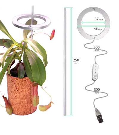Lámpara LED de Espectro Completo Anillo Angel para Plantas - Cultivo Indoor USB 5V - Image 11