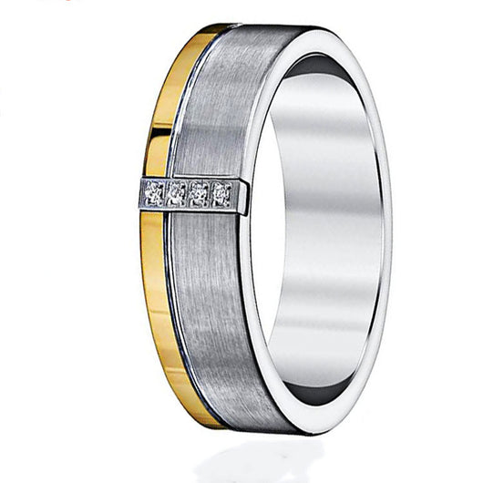Anillo de Acero Tungsteno con Circón Azul para Hombre - Diseño Moderno y Resistente - Image 10