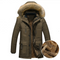 Parka de Invierno para Hombre con Capucha y Relleno de Plumas