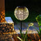 Wrought Iron Solar Garden Lamp - Decorative Sphere
