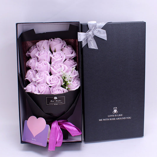 Caja de Regalo Flores de Jabón - 18 Rosas Aromáticas para Día de Madres y Aniversarios - Image 13