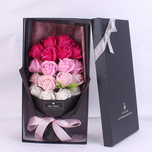 Caja de Regalo Flores de Jabón - 18 Rosas Aromáticas para Día de Madres y Aniversarios - Image 16