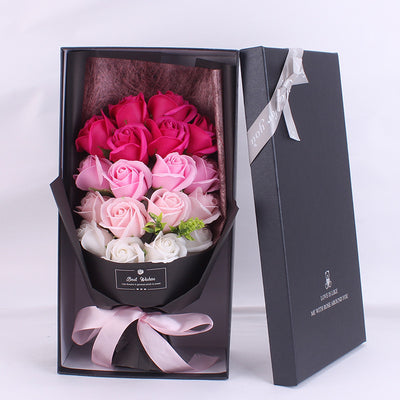 Caja de Regalo Flores de Jabón - 18 Rosas Aromáticas para Día de Madres y Aniversarios - Image 4