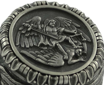 Anillo Vikingo Templario San Miguel Arcángel Acero Inoxidable 316L - Joyería Biker Protección - Image 5