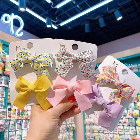Clip de Lazo Floral para Niñas con Diseño de Flequillo - Image 4