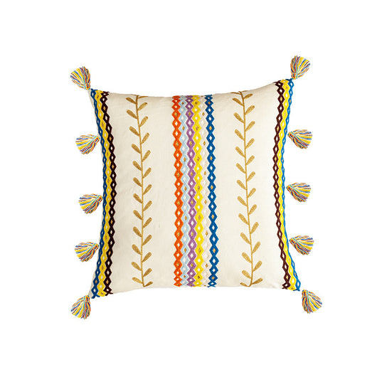 Almohada Lumbar de Algodón Bordada para Sala de Modelos - Image 5