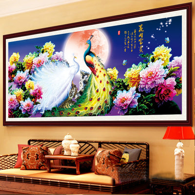 Cuadro de Diamantes 5D Pavo Real Floral - Pintura de Diamantes Brillante - Image 11