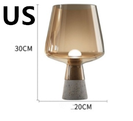 Lámpara de Mesa Cemento y Vidrio - Diseño Minimalista Moderno - Image 8