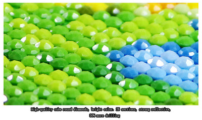 Cuadro de Diamantes 5D Pavo Real Floral - Pintura de Diamantes Brillante - Image 3