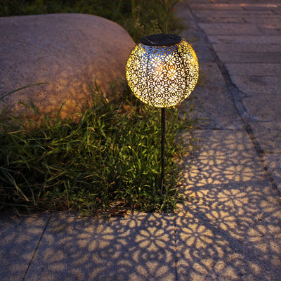 Lámpara Solar de Hierro Forjado para Jardín - Esfera Decorativa - Image 17