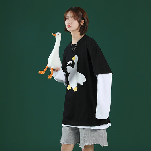 Blusa Suelta Estilo Coreano para Mujer Talla Grande - Diseño Holgado y Versátil - Image 4