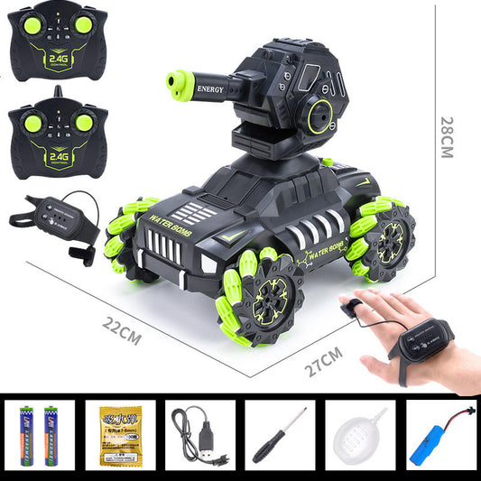 Tanque de Control Remoto con Cañón de Agua y Batería Recargable