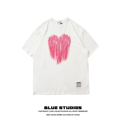 Camiseta Suelta con Estampado Love de Manga Corta - Image 7