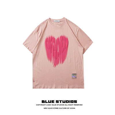Camiseta Suelta con Estampado Love de Manga Corta - Image 8