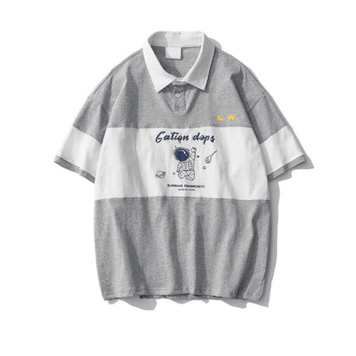 Playera Suelta Tendencia Japonesa Colores Vibrantes Unisex Estudiantes - Image 2