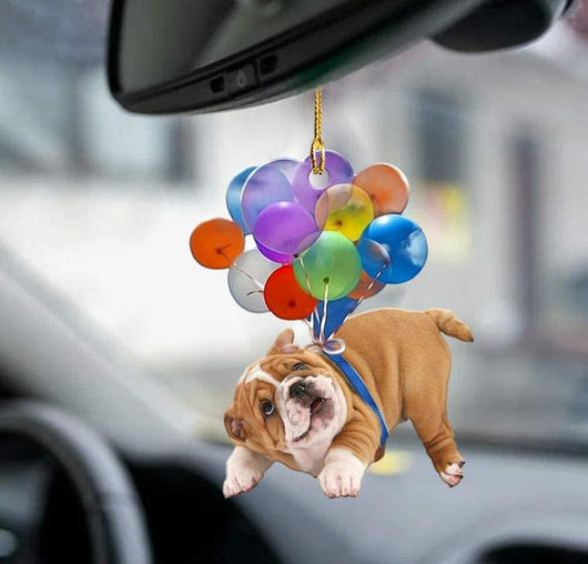 Adorno Colgante para Auto con Perrito Adorable y Paracaídas de Globos Coloridos - Image 30
