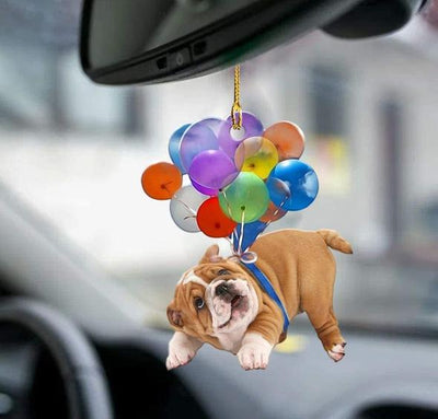 Adorno Colgante para Auto con Perrito Adorable y Paracaídas de Globos Coloridos - Image 8