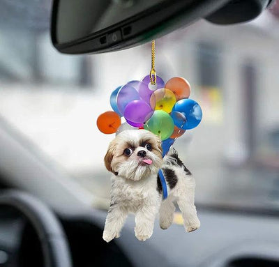 Adorno Colgante para Auto con Perrito Adorable y Paracaídas de Globos Coloridos - Image 26