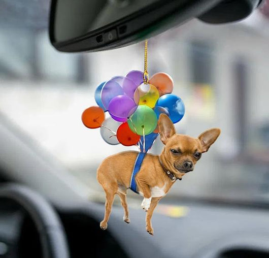 Adorno Colgante para Auto con Perrito Adorable y Paracaídas de Globos Coloridos - Image 34