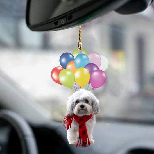 Adorno Colgante para Auto con Perrito Adorable y Paracaídas de Globos Coloridos - Image 35
