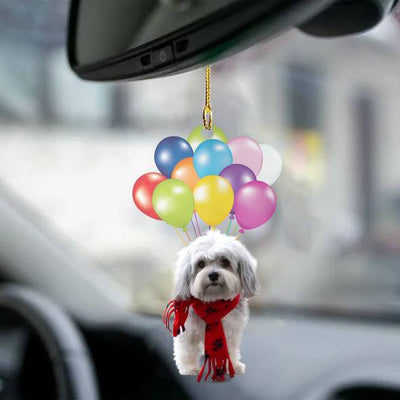 Adorno Colgante para Auto con Perrito Adorable y Paracaídas de Globos Coloridos - Image 14