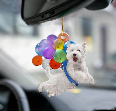 Adorno Colgante para Auto con Perrito Adorable y Paracaídas de Globos Coloridos - Image 16