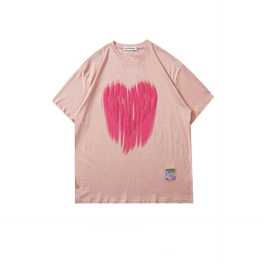Camiseta Suelta con Estampado Love de Manga Corta - Image 2