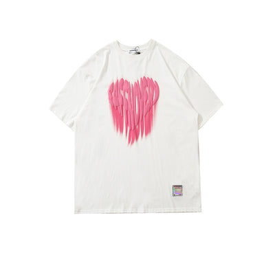 Camiseta Suelta con Estampado Love de Manga Corta - Image 3