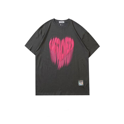 Camiseta Suelta con Estampado Love de Manga Corta - Image 4