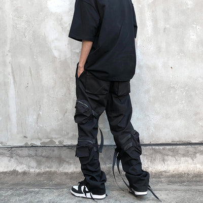 Pantalones Overol Street Ajustables con Puños Anudados
