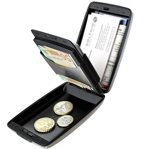 Billetera de Aluminio Protección RFID - Cartera Compacta Antirobo
