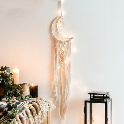 Decoración de Pared Colgante Estrellas y Luna - Adornos Creativos para el Hogar
