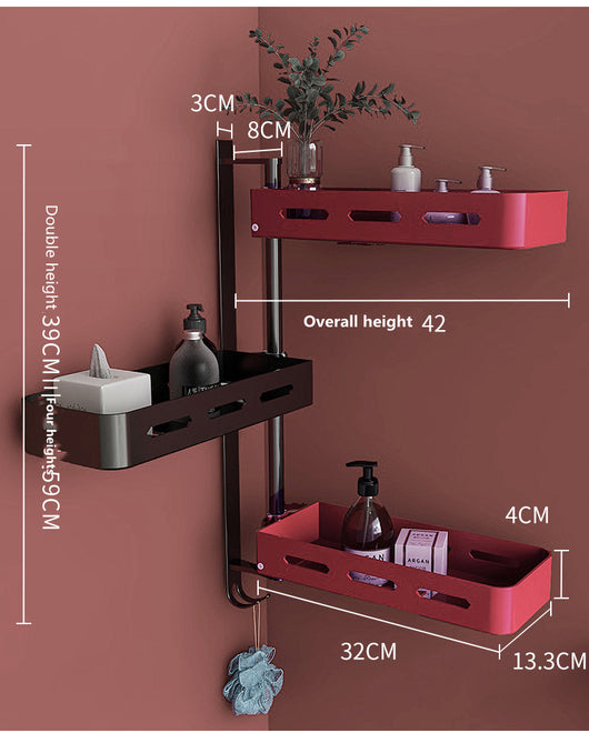 Mueble Organizador de Baño con Espejo Iluminado y Almacenamiento sin Perforación - Image 5