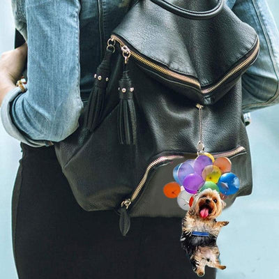 Adorno Colgante para Auto con Perrito Adorable y Paracaídas de Globos Coloridos - Image 4