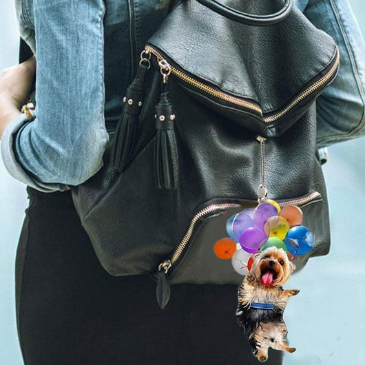 Adorno Colgante para Auto con Perrito Adorable y Paracaídas de Globos Coloridos - Image 4