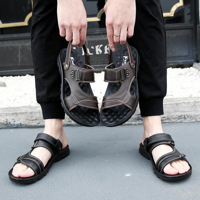 Sandalias de Cuero para Playa con Suela de Goma - Comodidad de Verano - Image 9