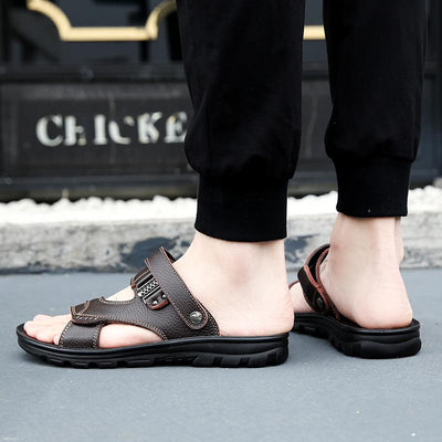 Sandalias de Cuero para Playa con Suela de Goma - Comodidad de Verano - Image 3