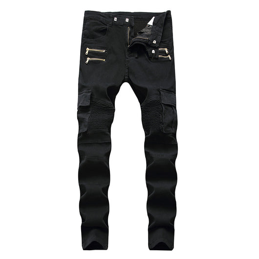 Pantalón Casual Plisado con Bolsillos Múltiples y Cierre Frontal - Image 7