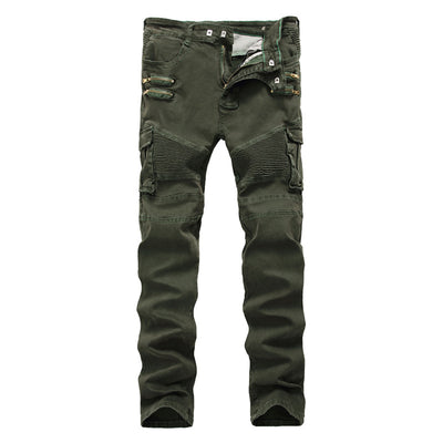Pantalón Casual Plisado con Bolsillos Múltiples y Cierre Frontal - Image 5