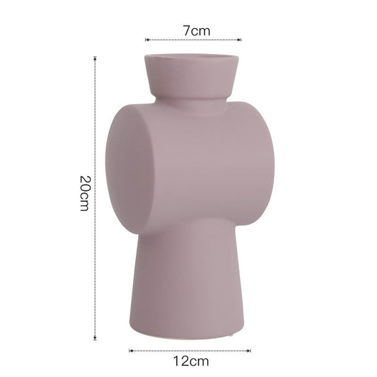 Jarrón Decorativo Cerámica Morandi Nórdico - Elegancia Minimalista para tu Hogar