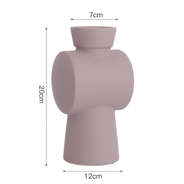 Jarrón Decorativo Cerámica Morandi Nórdico - Elegancia Minimalista para tu Hogar